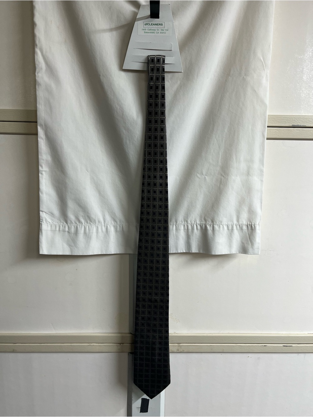 Men's Black Geometric Silk-Blend Tie